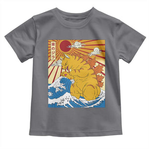 Funny Cat Japanese Anime Kawaii Toddler T Shirt Catzilla Meme Retro Vintage Graphic TS02 Charcoal Print Your Wear