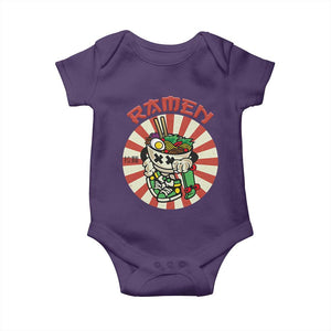 Kawaii Japan Ramen Baby Onesie Cute Skater Japanese Noodles Anime Skateboard Lover TS02 Purple Print Your Wear