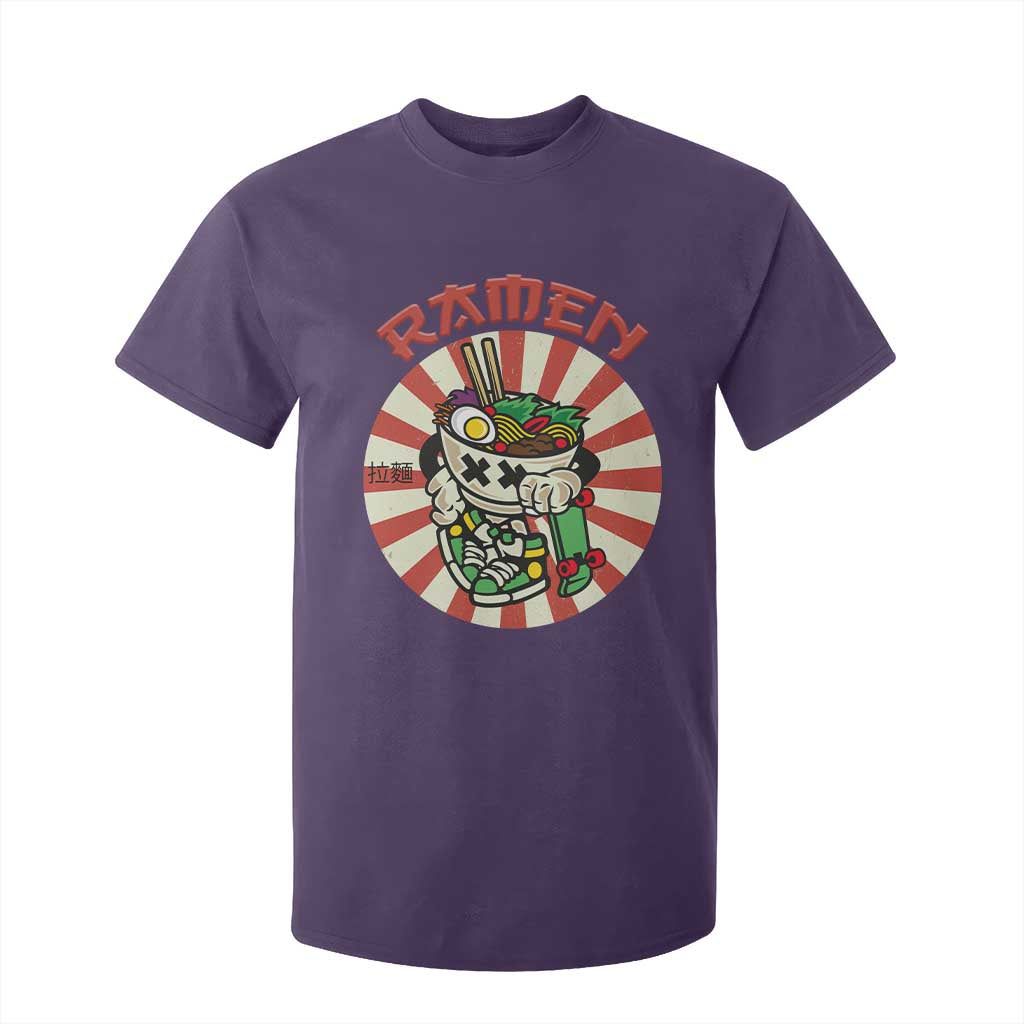 Kawaii Japan Ramen T Shirt For Kid Cute Skater Japanese Noodles Anime Skateboard Lover TS02 Purple Print Your Wear