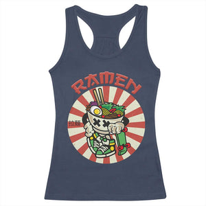 Kawaii Japan Ramen Racerback Tank Top Cute Skater Japanese Noodles Anime Skateboard Lover TS02 Navy Print Your Wear