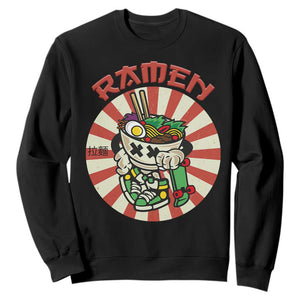 Kawaii Japan Ramen Sweatshirt Cute Skater Japanese Noodles Anime Skateboard Lover TS02 Black Print Your Wear