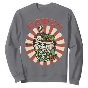 Kawaii Japan Ramen Sweatshirt Cute Skater Japanese Noodles Anime Skateboard Lover TS02 Charcoal Print Your Wear