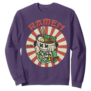 Kawaii Japan Ramen Sweatshirt Cute Skater Japanese Noodles Anime Skateboard Lover TS02 Purple Print Your Wear