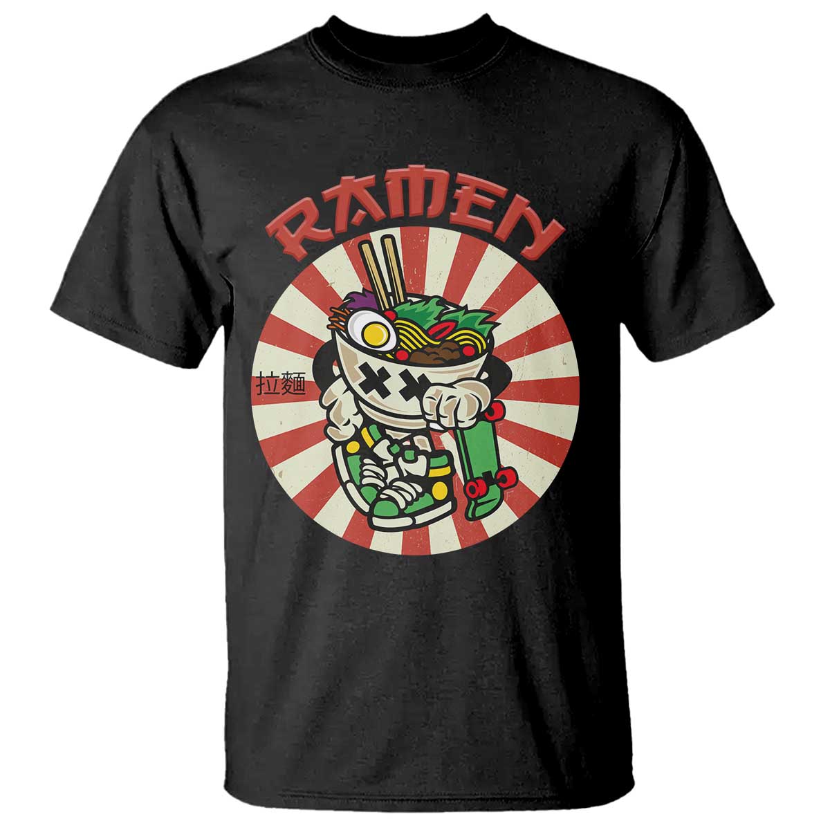 Kawaii Japan Ramen T Shirt Cute Skater Japanese Noodles Anime Skateboard Lover TS02 Black Print Your Wear