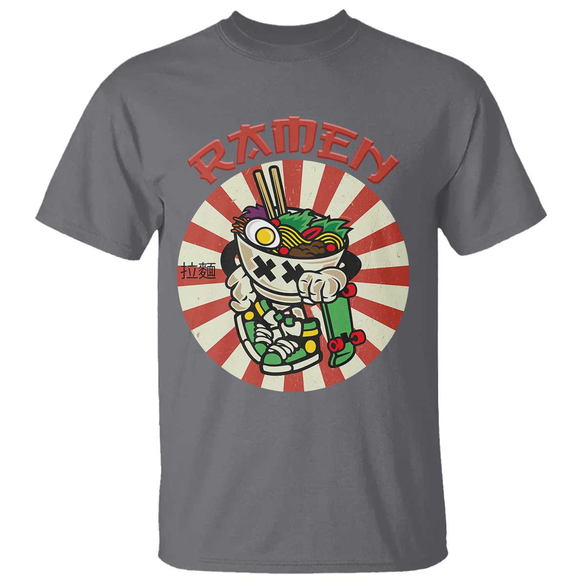 Kawaii Japan Ramen T Shirt Cute Skater Japanese Noodles Anime Skateboard Lover TS02 Charcoal Print Your Wear