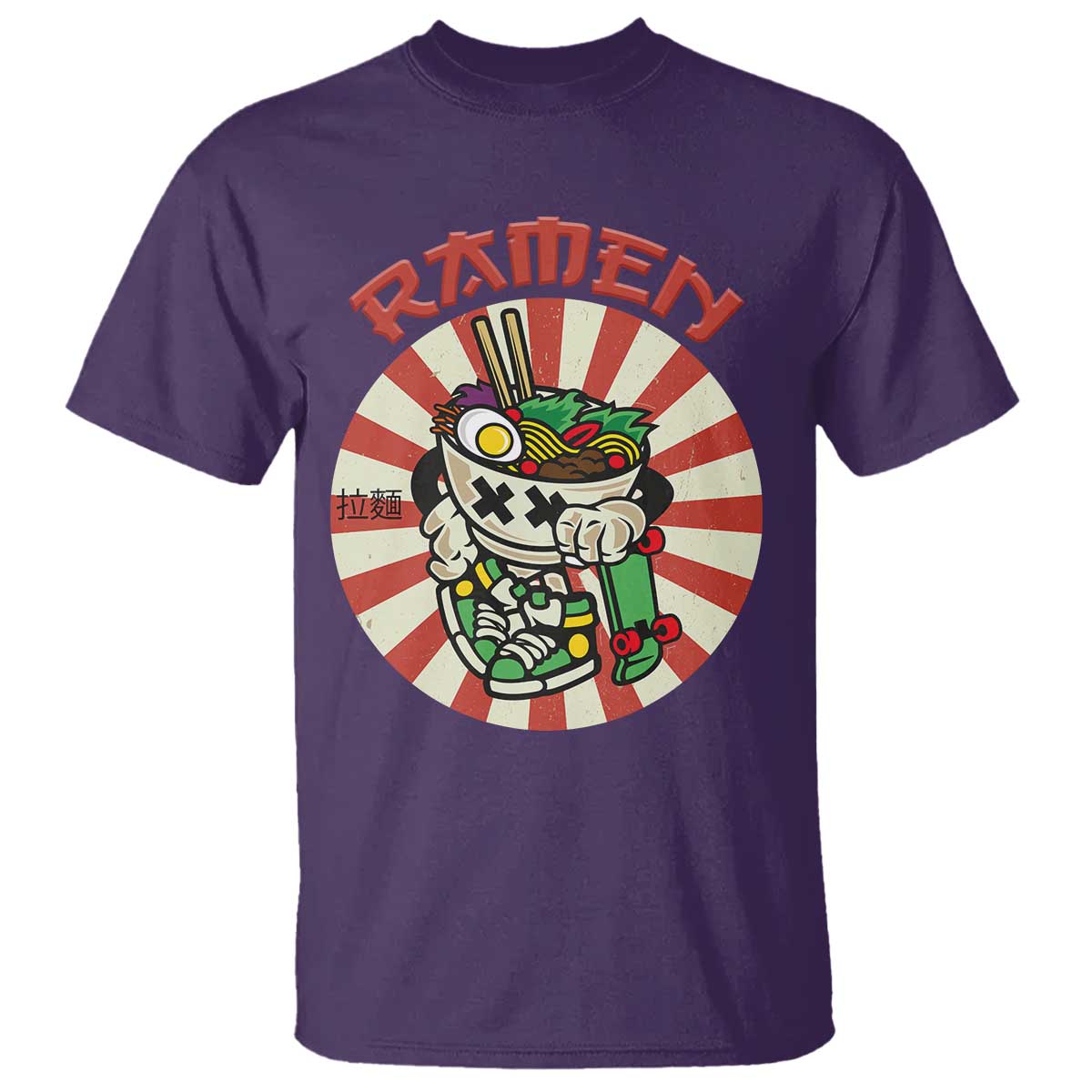 Kawaii Japan Ramen T Shirt Cute Skater Japanese Noodles Anime Skateboard Lover TS02 Purple Print Your Wear