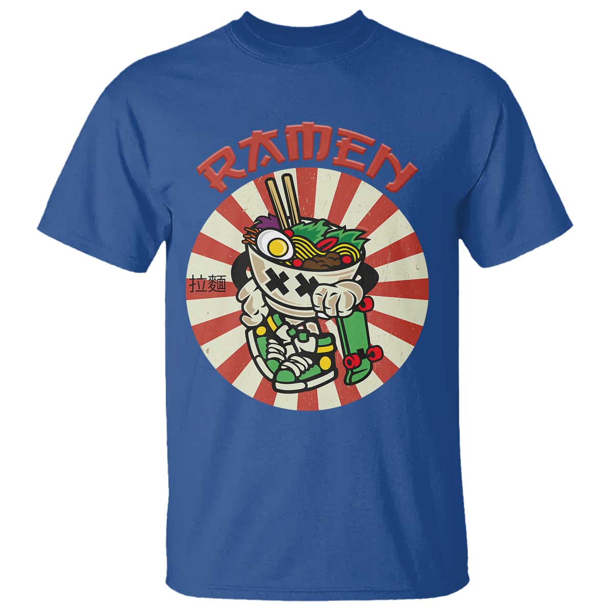 Kawaii Japan Ramen T Shirt Cute Skater Japanese Noodles Anime Skateboard Lover TS02 Royal Blue Print Your Wear