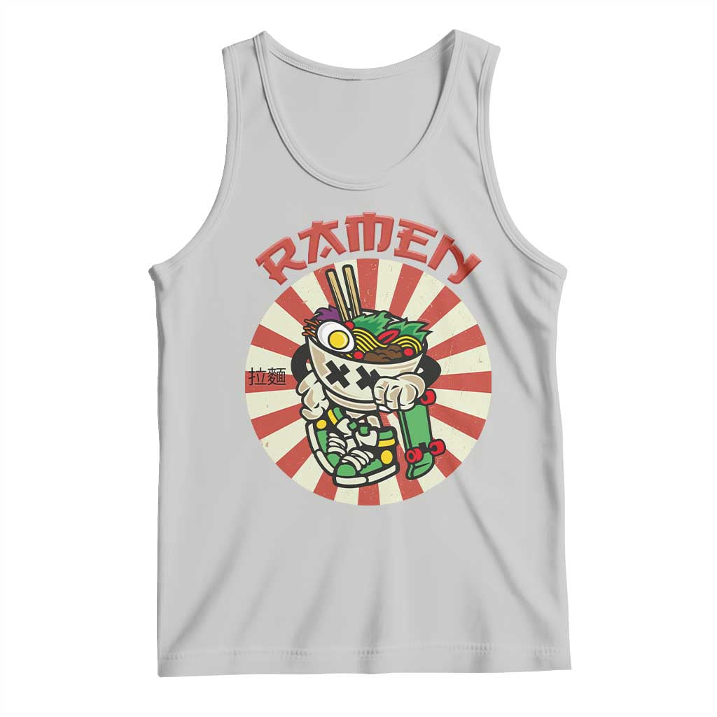 Kawaii Japan Ramen Tank Top Cute Skater Japanese Noodles Anime Skateboard Lover TS02 Ash Print Your Wear