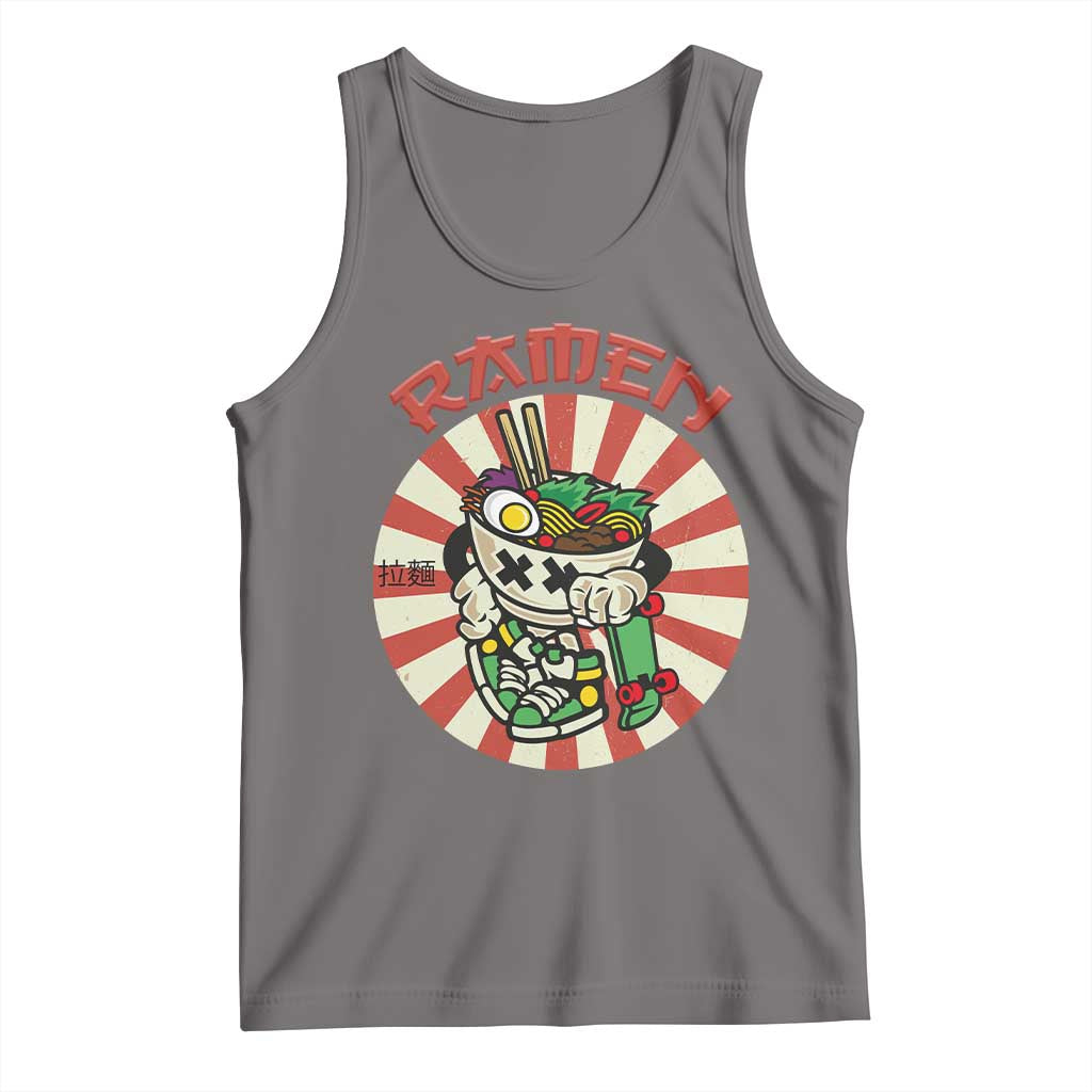 Kawaii Japan Ramen Tank Top Cute Skater Japanese Noodles Anime Skateboard Lover TS02 Deep Heather Print Your Wear