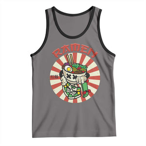 Kawaii Japan Ramen Tank Top Cute Skater Japanese Noodles Anime Skateboard Lover TS02 Deep Heather Black Print Your Wear