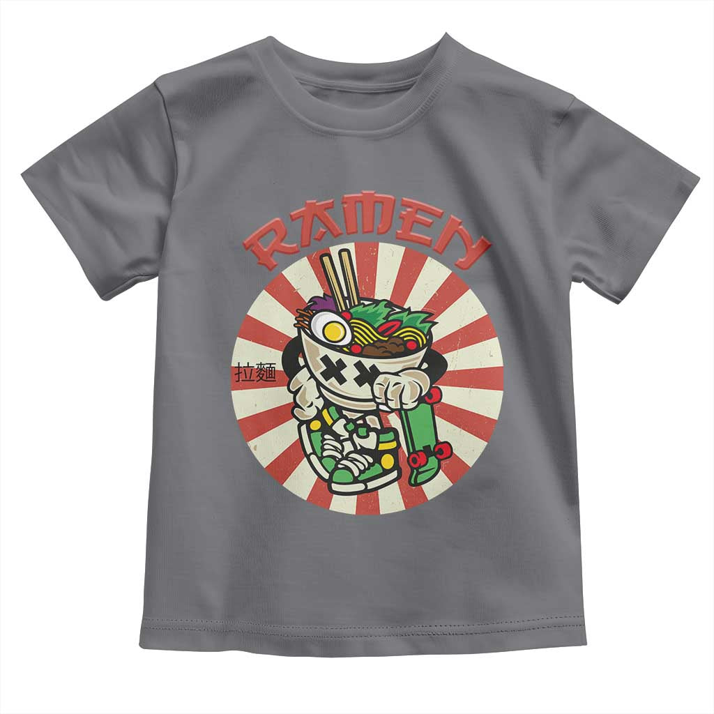 Kawaii Japan Ramen Toddler T Shirt Cute Skater Japanese Noodles Anime Skateboard Lover TS02 Charcoal Print Your Wear