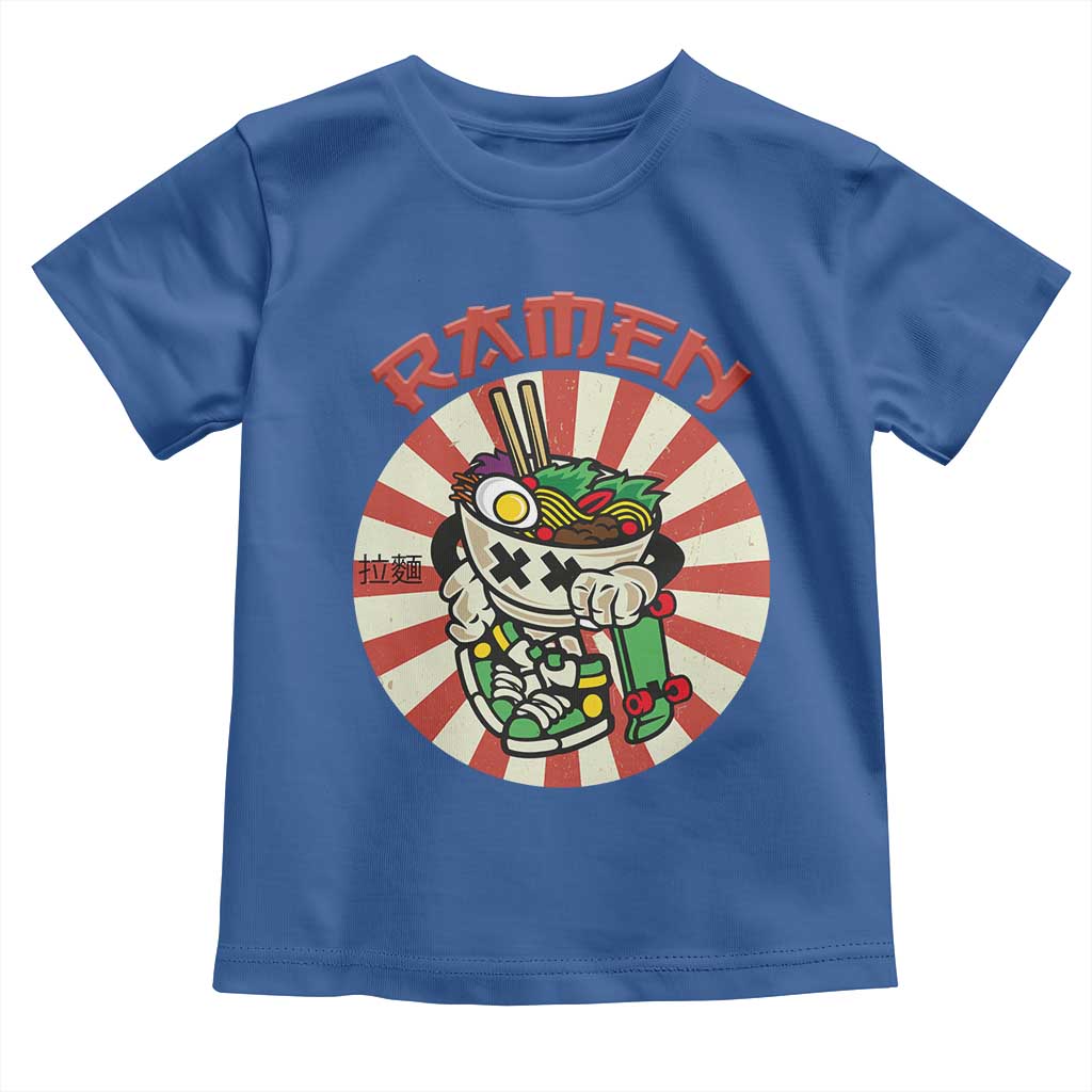 Kawaii Japan Ramen Toddler T Shirt Cute Skater Japanese Noodles Anime Skateboard Lover TS02 Royal Blue Print Your Wear