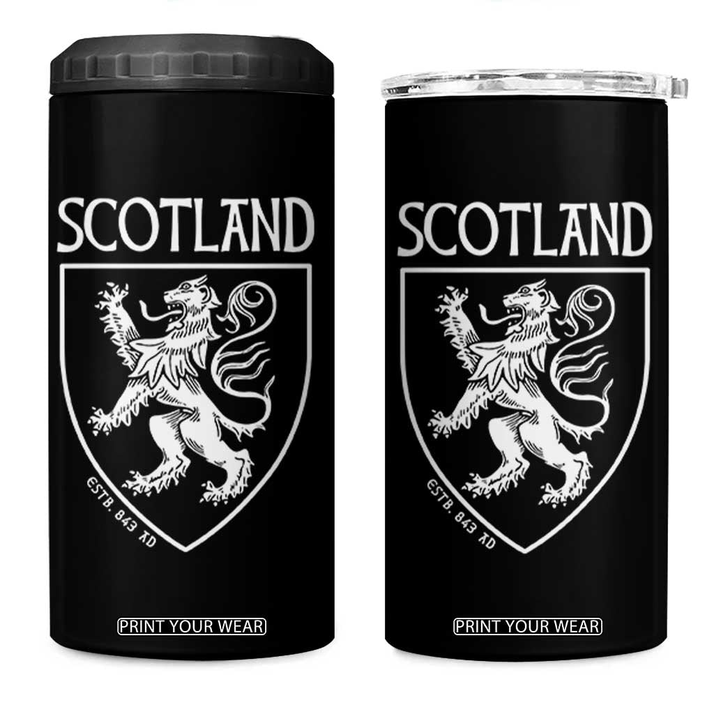 Scotland Lion Rampant Scottish Heritage Pride Graphic 4 in 1 Can Cooler Tumbler
