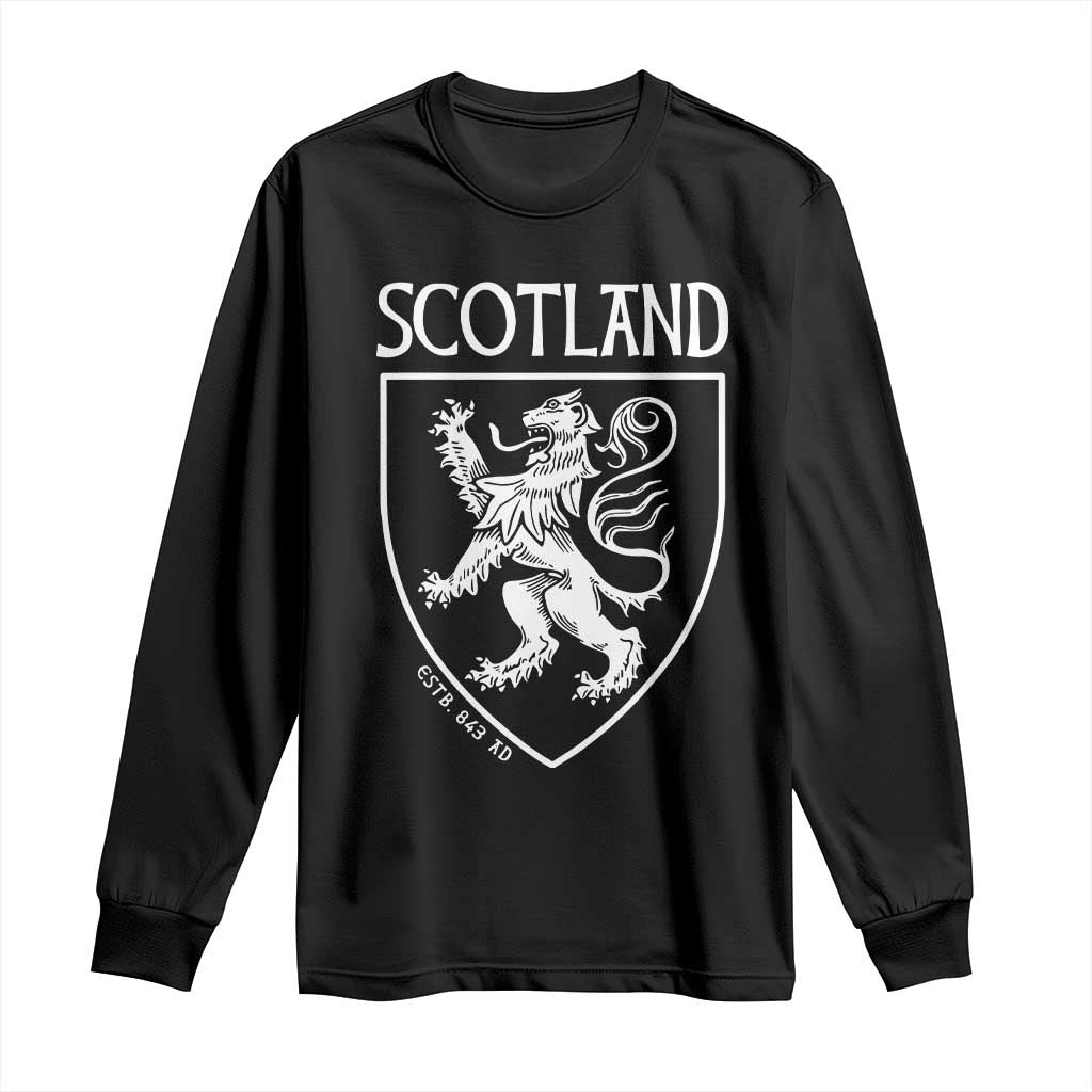 Scotland Lion Rampant Scottish Heritage Pride Graphic Long Sleeve Shirt