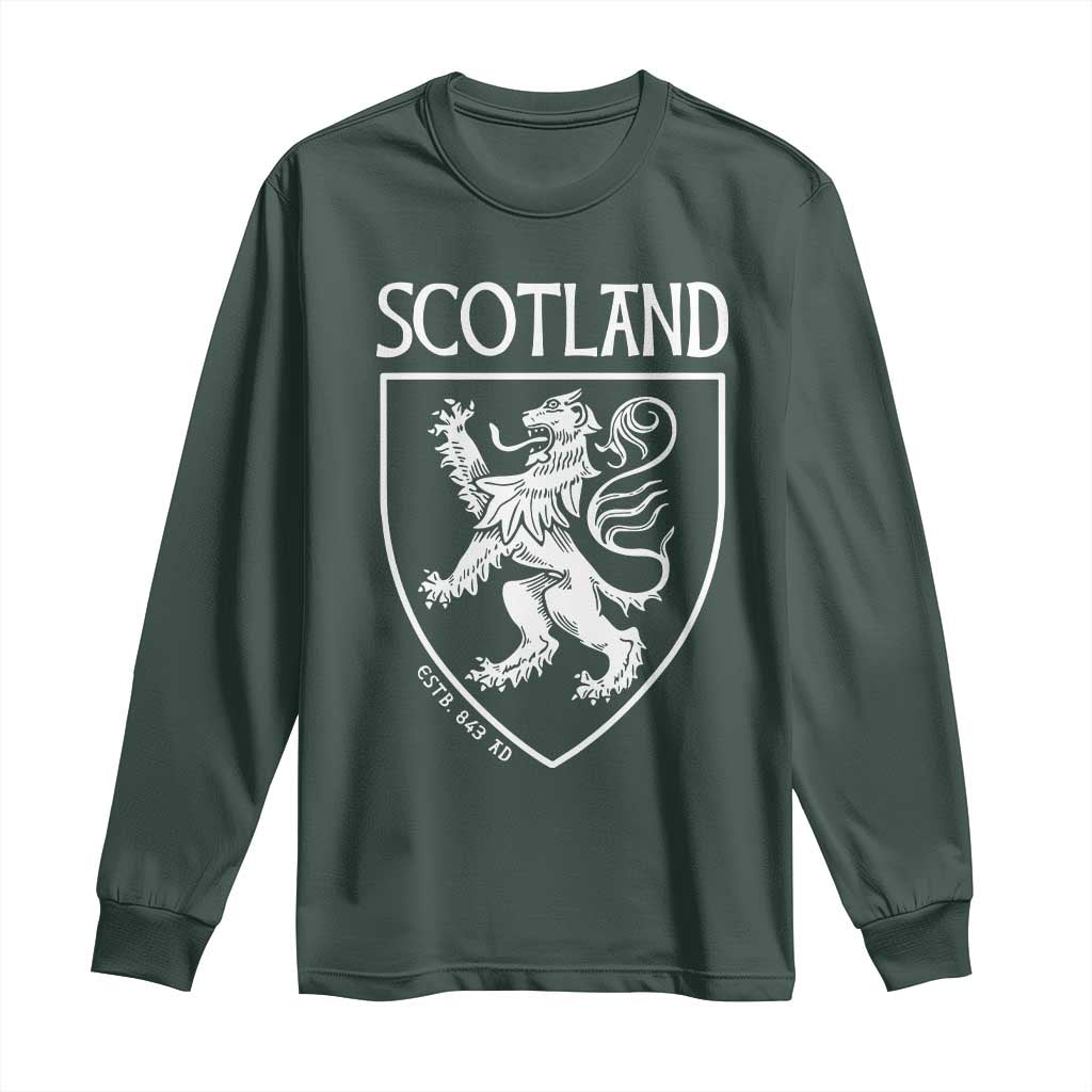 Scotland Lion Rampant Scottish Heritage Pride Graphic Long Sleeve Shirt