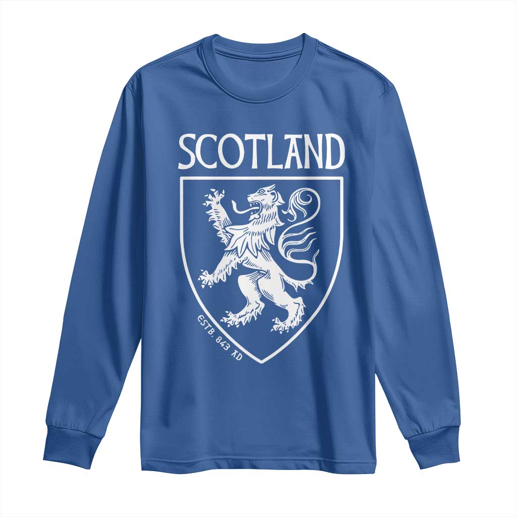 Scotland Lion Rampant Scottish Heritage Pride Graphic Long Sleeve Shirt
