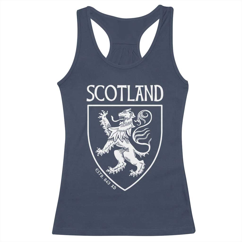 Scotland Lion Rampant Scottish Heritage Pride Graphic Racerback Tank Top