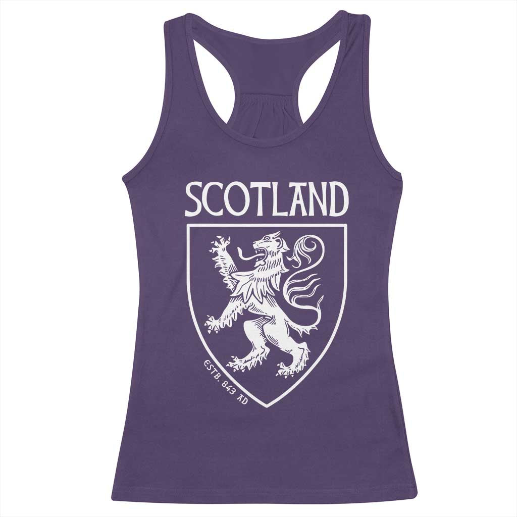 Scotland Lion Rampant Scottish Heritage Pride Graphic Racerback Tank Top
