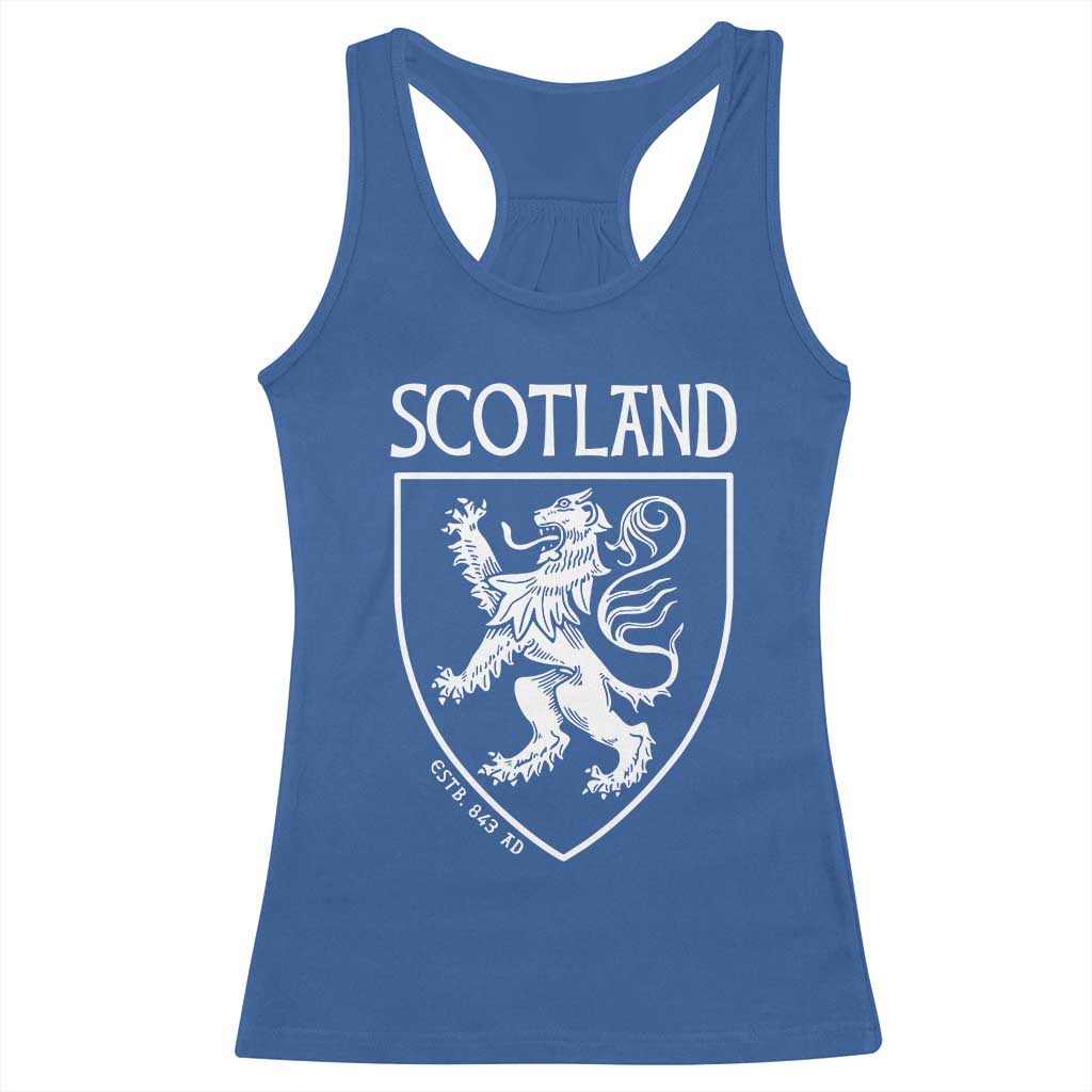 Scotland Lion Rampant Scottish Heritage Pride Graphic Racerback Tank Top