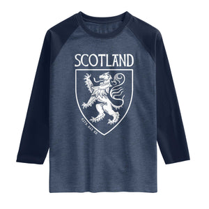 Scotland Lion Rampant Scottish Heritage Pride Graphic Raglan Shirt