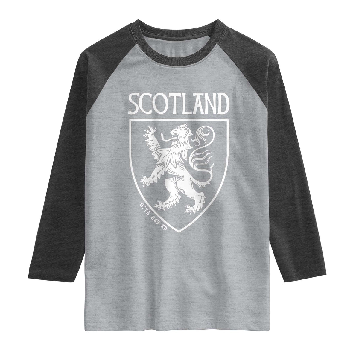 Scotland Lion Rampant Scottish Heritage Pride Graphic Raglan Shirt