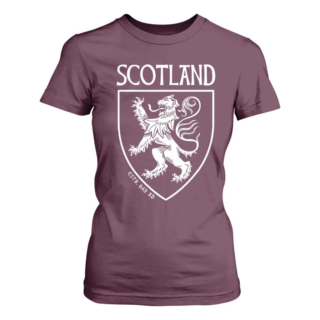 Scotland Lion Rampant Scottish Heritage Pride Graphic T Shirt For Women