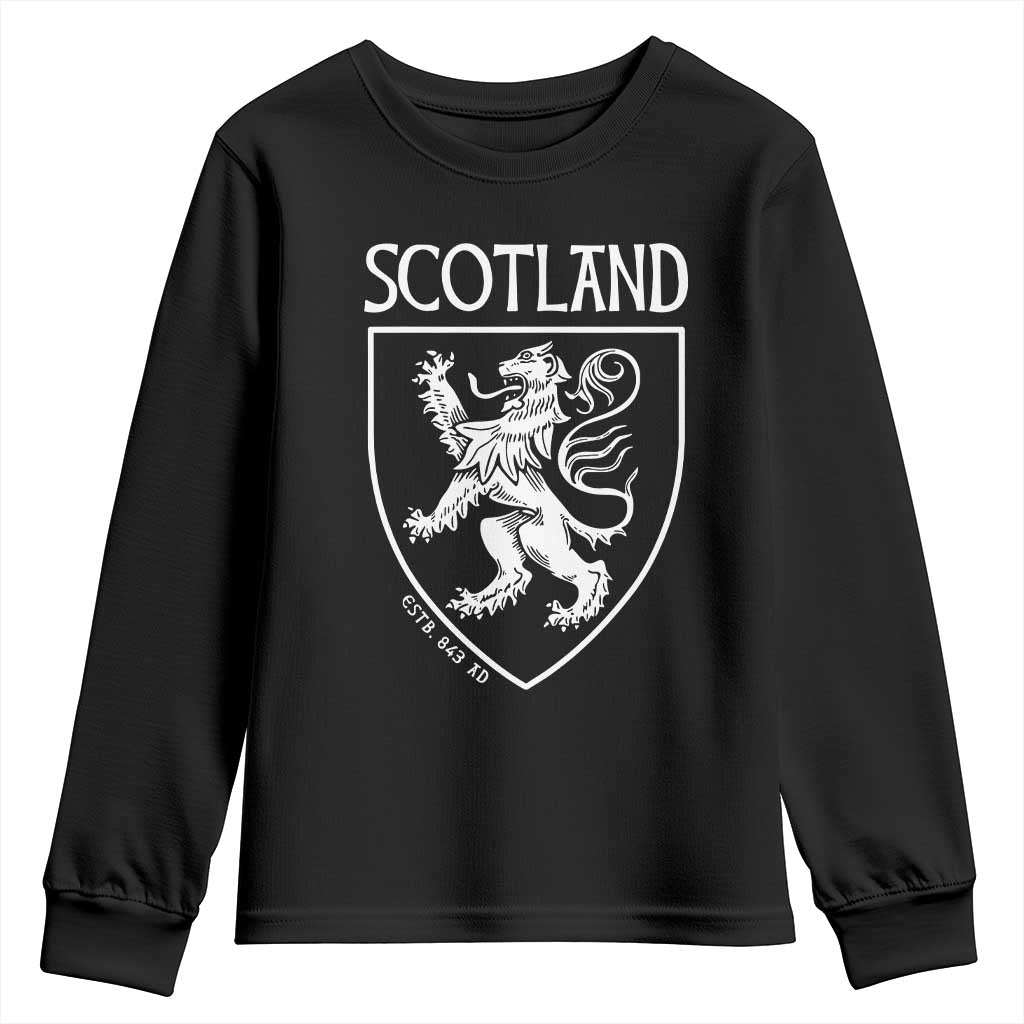 Scotland Lion Rampant Scottish Heritage Pride Graphic Youth Sweatshirt
