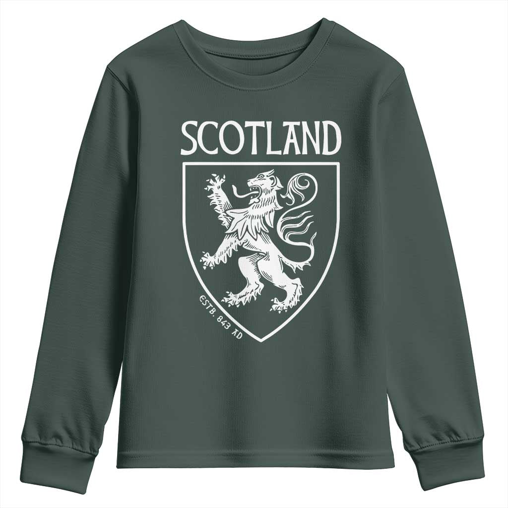 Scotland Lion Rampant Scottish Heritage Pride Graphic Youth Sweatshirt