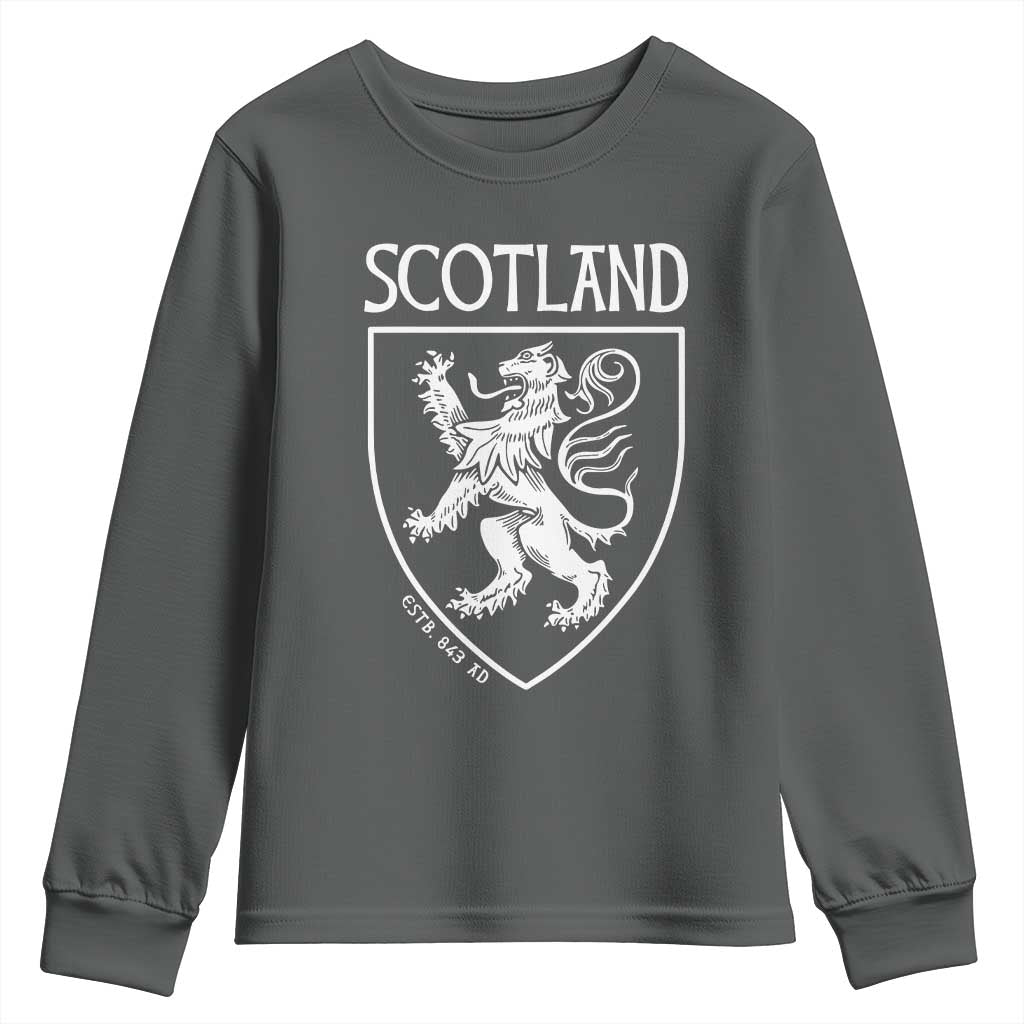 Scotland Lion Rampant Scottish Heritage Pride Graphic Youth Sweatshirt