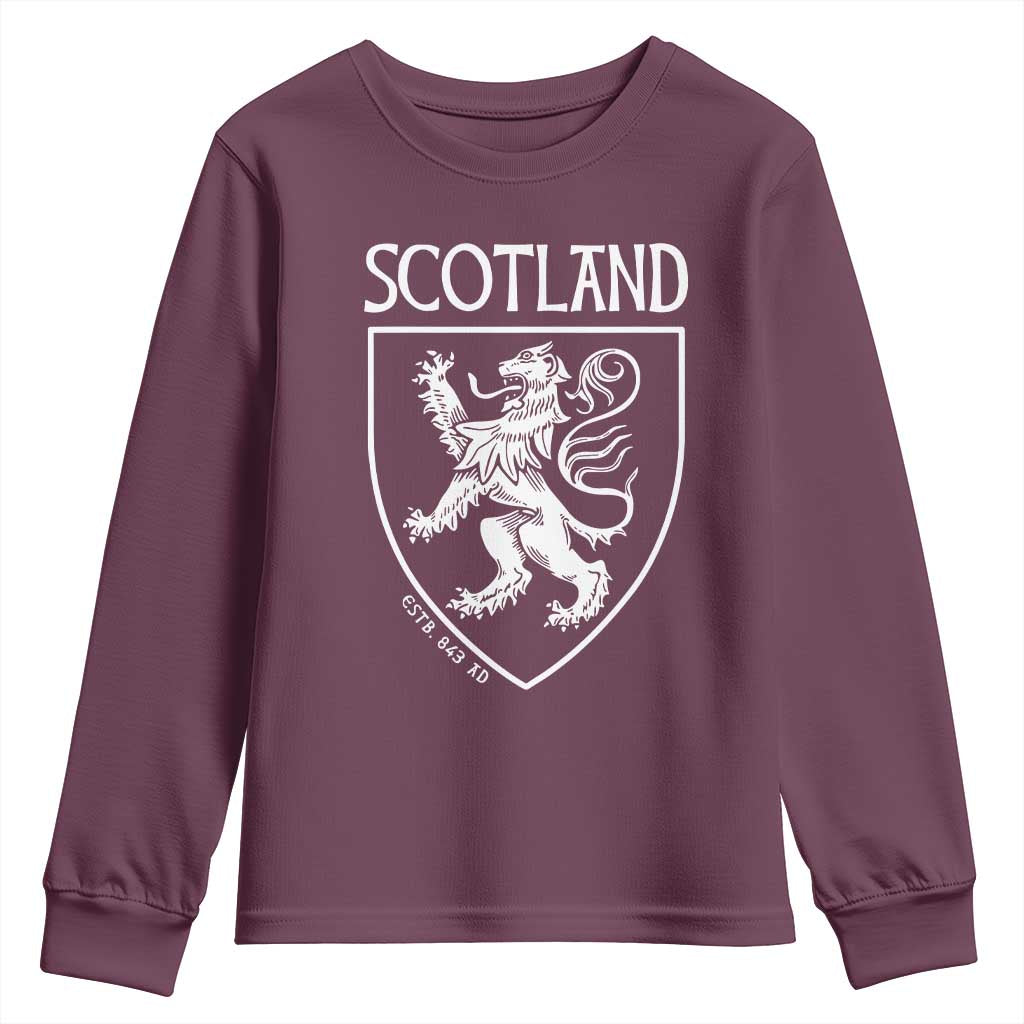 Scotland Lion Rampant Scottish Heritage Pride Graphic Youth Sweatshirt