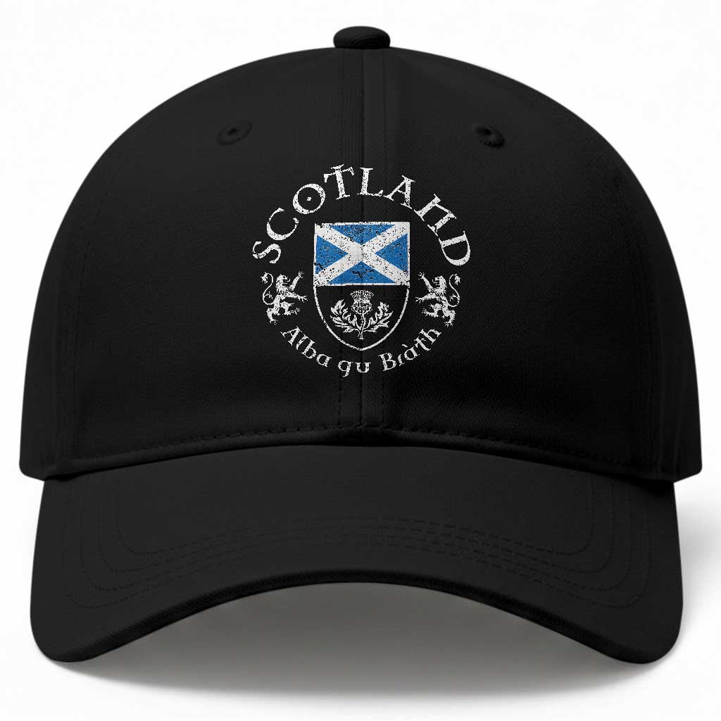 Scotland Alba gu Brath Scottish Thistle Emblem Baseball Cap Distressed Vintage Scottish Heritage Pride