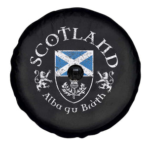 Scotland Alba gu Brath Scottish Thistle Emblem Spare Tire Cover Distressed Vintage Scottish Heritage Pride