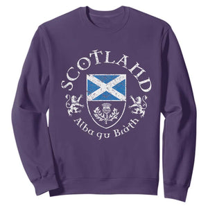 Scotland Alba gu Brath Scottish Thistle Emblem Sweatshirt Distressed Vintage Scottish Heritage Pride