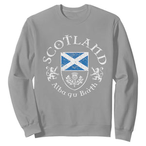 Scotland Alba gu Brath Scottish Thistle Emblem Sweatshirt Distressed Vintage Scottish Heritage Pride
