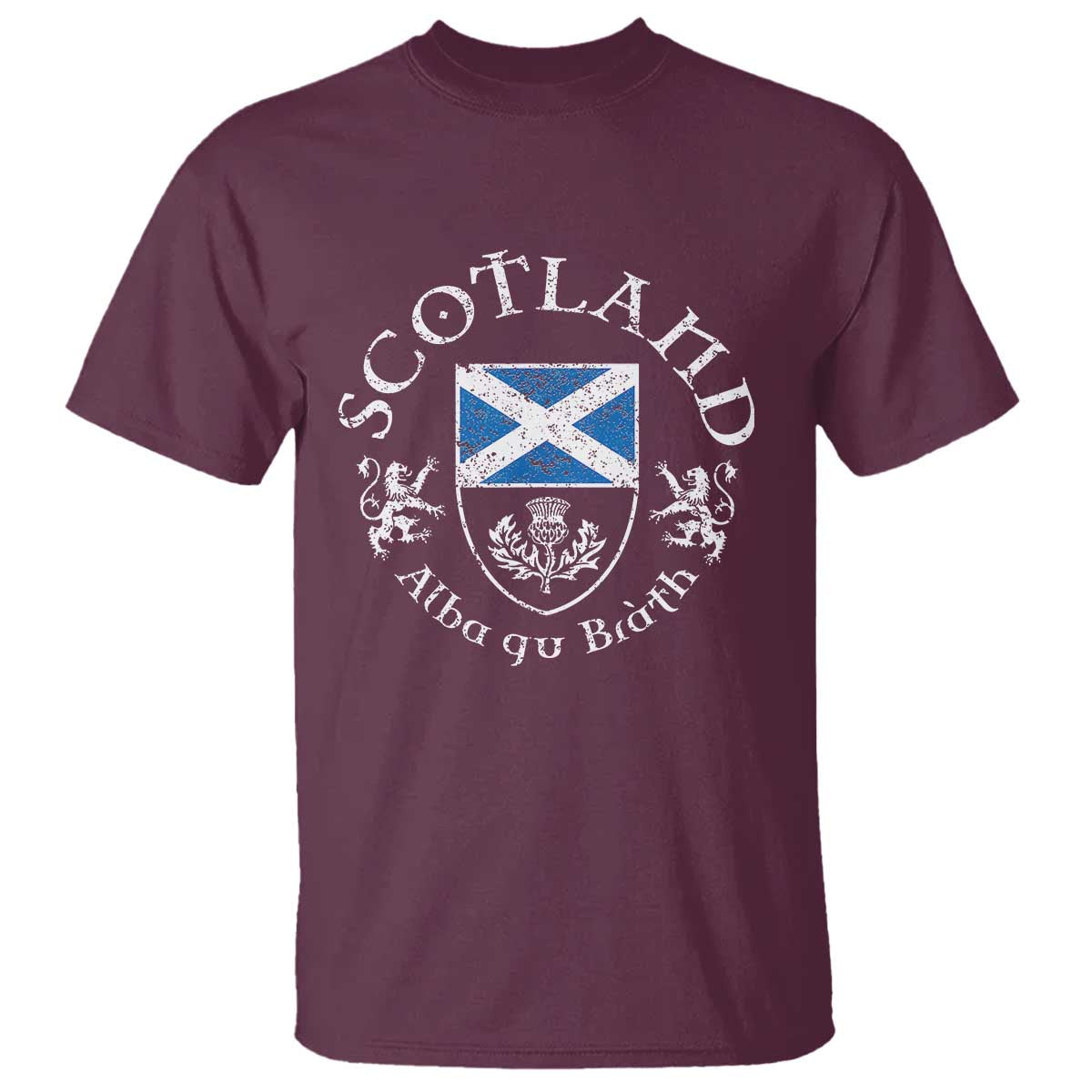 Scotland Alba gu Brath Scottish Thistle Emblem T Shirt Distressed Vintage Scottish Heritage Pride