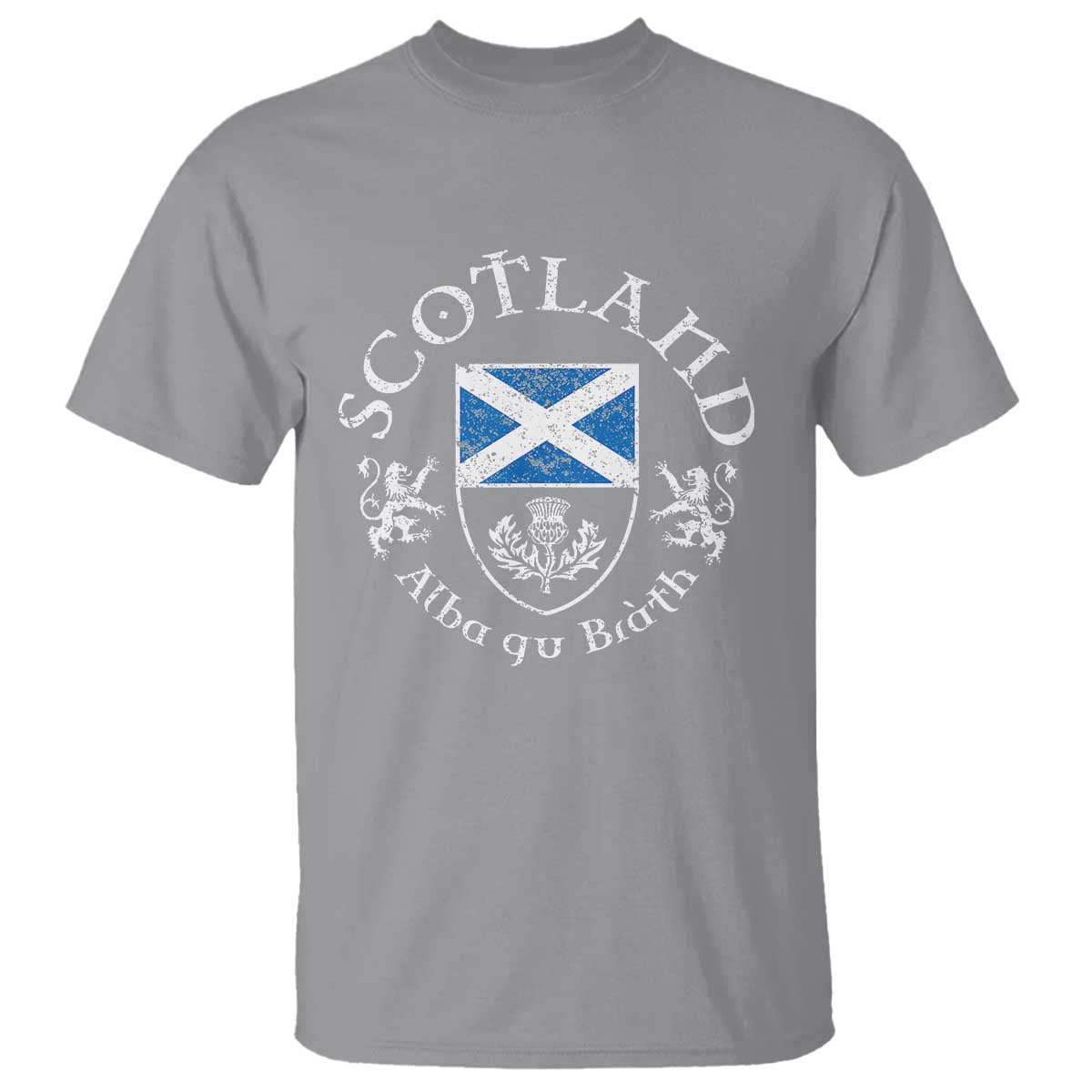 Scotland Alba gu Brath Scottish Thistle Emblem T Shirt Distressed Vintage Scottish Heritage Pride