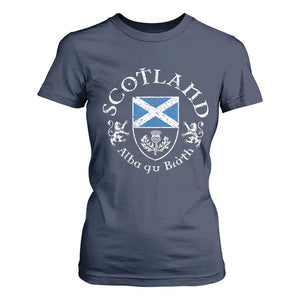 Scotland Alba gu Brath Scottish Thistle Emblem T Shirt For Women Distressed Vintage Scottish Heritage Pride
