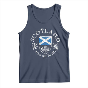 Scotland Alba gu Brath Scottish Thistle Emblem Tank Top Distressed Vintage Scottish Heritage Pride