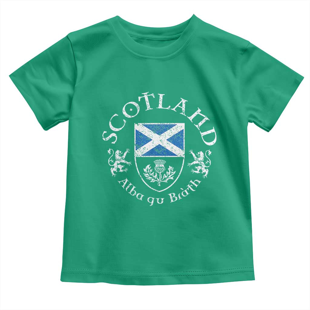Scotland Alba gu Brath Scottish Thistle Emblem Toddler T Shirt Distressed Vintage Scottish Heritage Pride