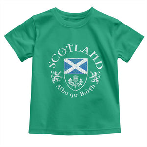 Scotland Alba gu Brath Scottish Thistle Emblem Toddler T Shirt Distressed Vintage Scottish Heritage Pride