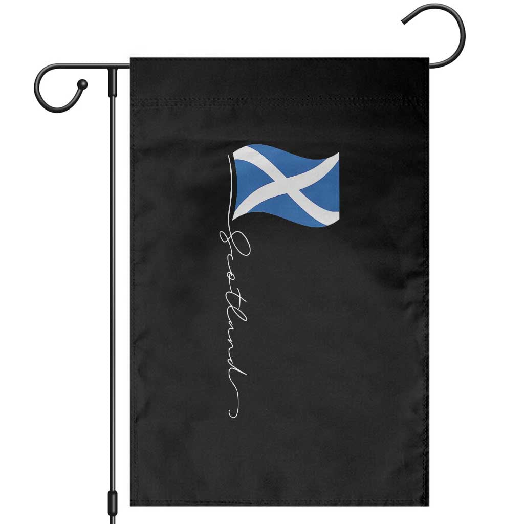 Scotland Saltire Waving Flag Garden Flag Minimalist Scottish Heritage Pride TS02 Black Print Your Wear