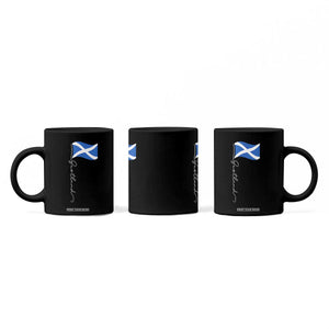 Scotland Saltire Waving Flag Coffee Mug Minimalist Scottish Heritage Pride