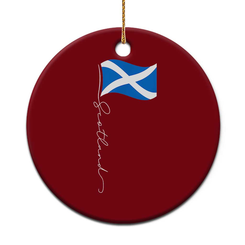 Scotland Saltire Waving Flag Ceramic Ornament Minimalist Scottish Heritage Pride TS02 1pc Red Print Your Wear