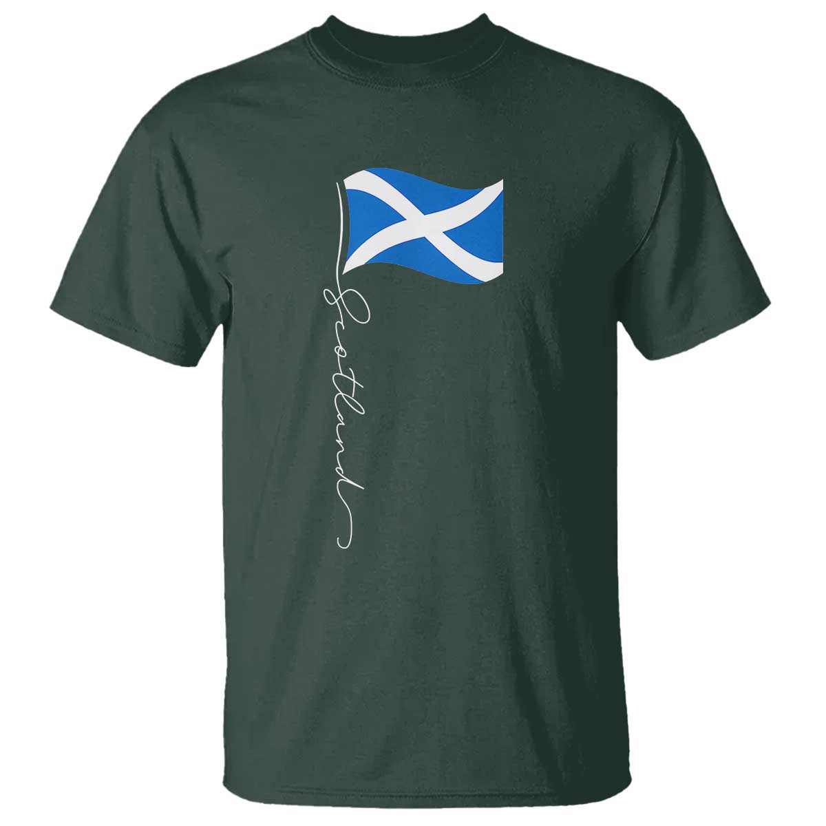 Scotland Saltire Waving Flag T Shirt Minimalist Scottish Heritage Pride