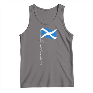 Scotland Saltire Waving Flag Tank Top Minimalist Scottish Heritage Pride