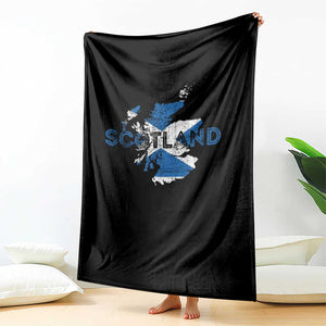 Scotland Map Saltire Flag Scottish Heritage Throw Blanket Vintage Country Pride