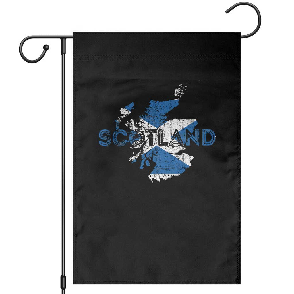 Scotland Map Saltire Flag Scottish Heritage Garden Flag Vintage Country Pride TS02 Black Print Your Wear