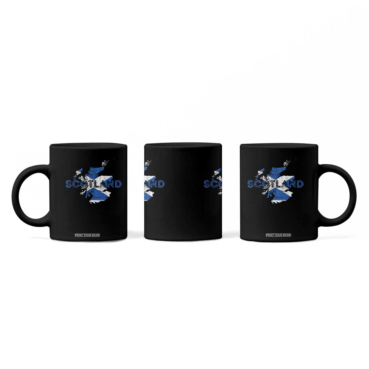 Scotland Map Saltire Flag Scottish Heritage Coffee Mug Vintage Country Pride