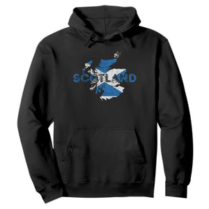 Scotland Map Saltire Flag Scottish Heritage Hoodie Vintage Country Pride