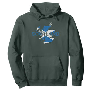 Scotland Map Saltire Flag Scottish Heritage Hoodie Vintage Country Pride